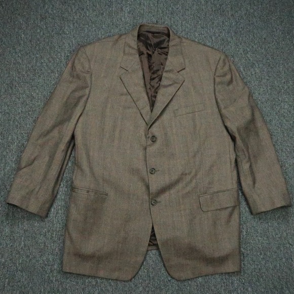 Brooks Brothers Blazer Mens‎ 48R Brown Tessuto Ermenegildo Zegna Madison Wool